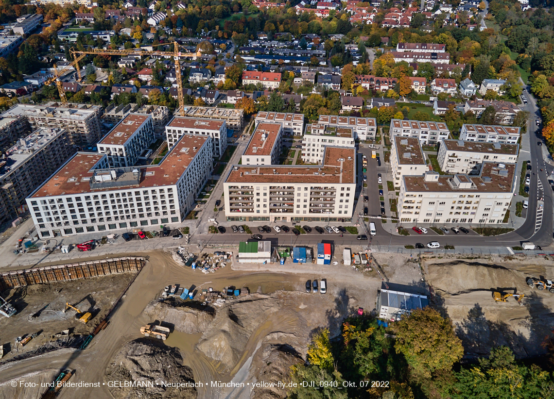 13.10.2022 - Baustelle Alexisquartier und Pandion Verde in Neuperlach 13.10.2022 - Baustelle Alexisquartier und Pandion Verde in Neuperlach